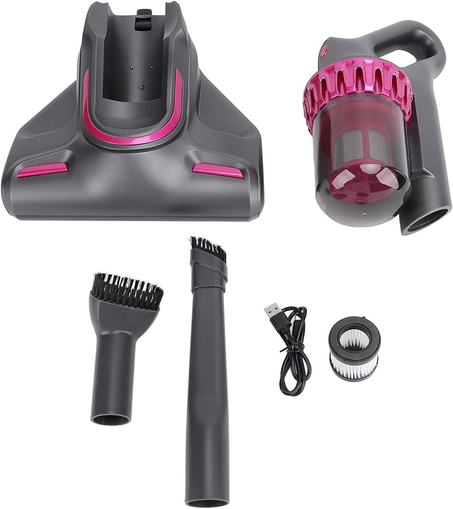 Mattress Vacuum Cleaner Cordless Handheld 10Kpa Gray, 3 in 1 Multifunctional - Vibration, Powerful Suction, Ideal for Bed Sofa and Pillow Cleaning