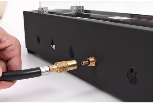 28-Inch Rectangle Fire Pit, 40000BTU Outdoor Propane Fire Pit, Wind-Resistant Firepits, Durable Iron Stylish Glass Beads Design