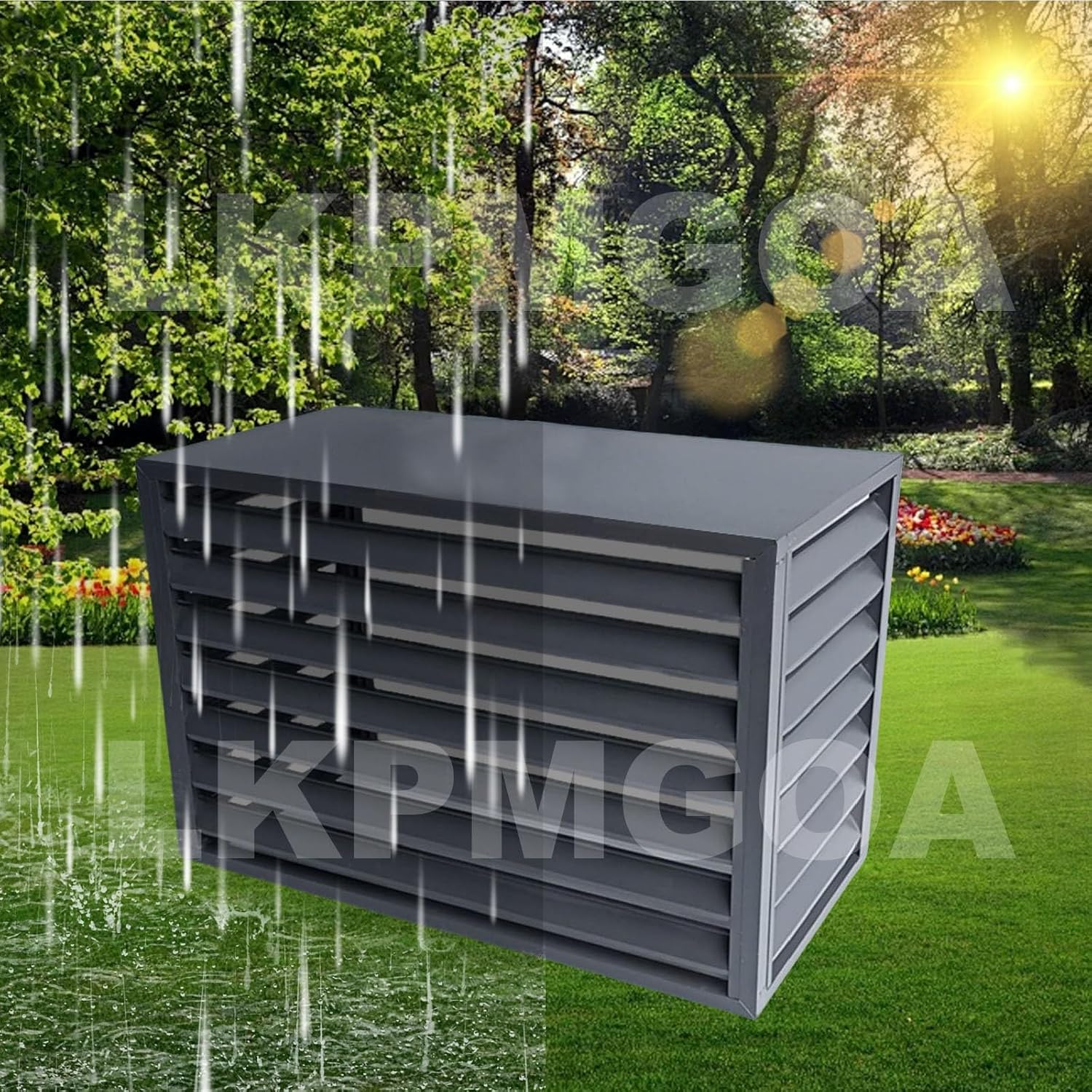 Aluminum Ac Unit Covers Outdoor, Fence Panels for Air Conditioners Trash Bins, Anti Theft, Noise Reduction, Adapt to All Weather(White,2 3P)