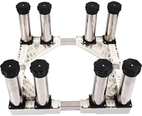 Laundry Pedestal 28 Wide Universal 12 Strong Feet Refrigerator Stand Washer and Dryer Pedestal Mobile Roller Cart with Wheels for Appliance with Adjustable Height,White8Foot-25cm