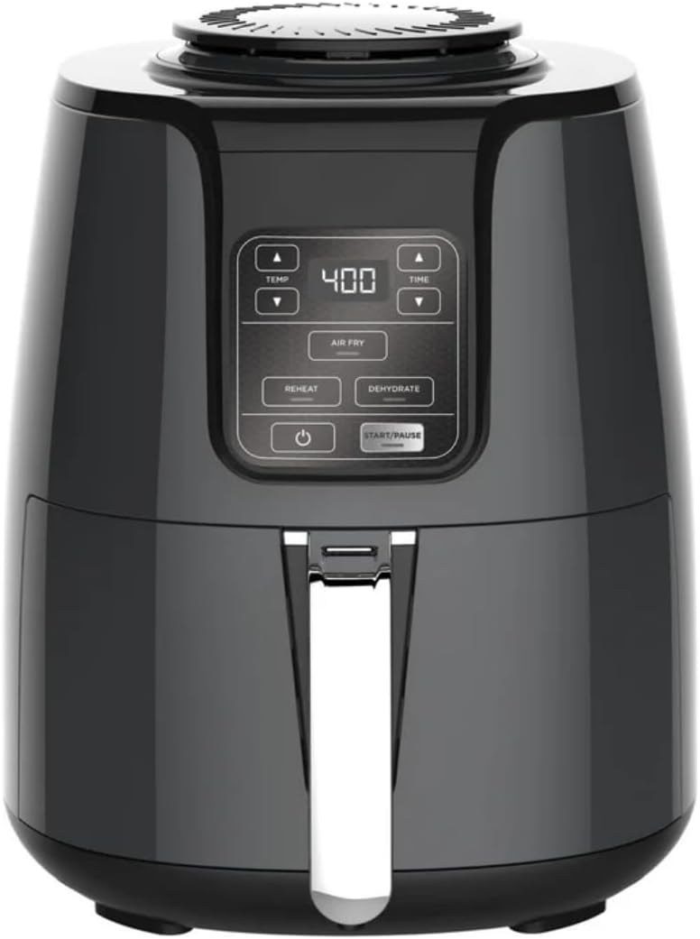 4 Quart AF100WM digital air fryer with cooking presets, wide temperature range and compact family size design
