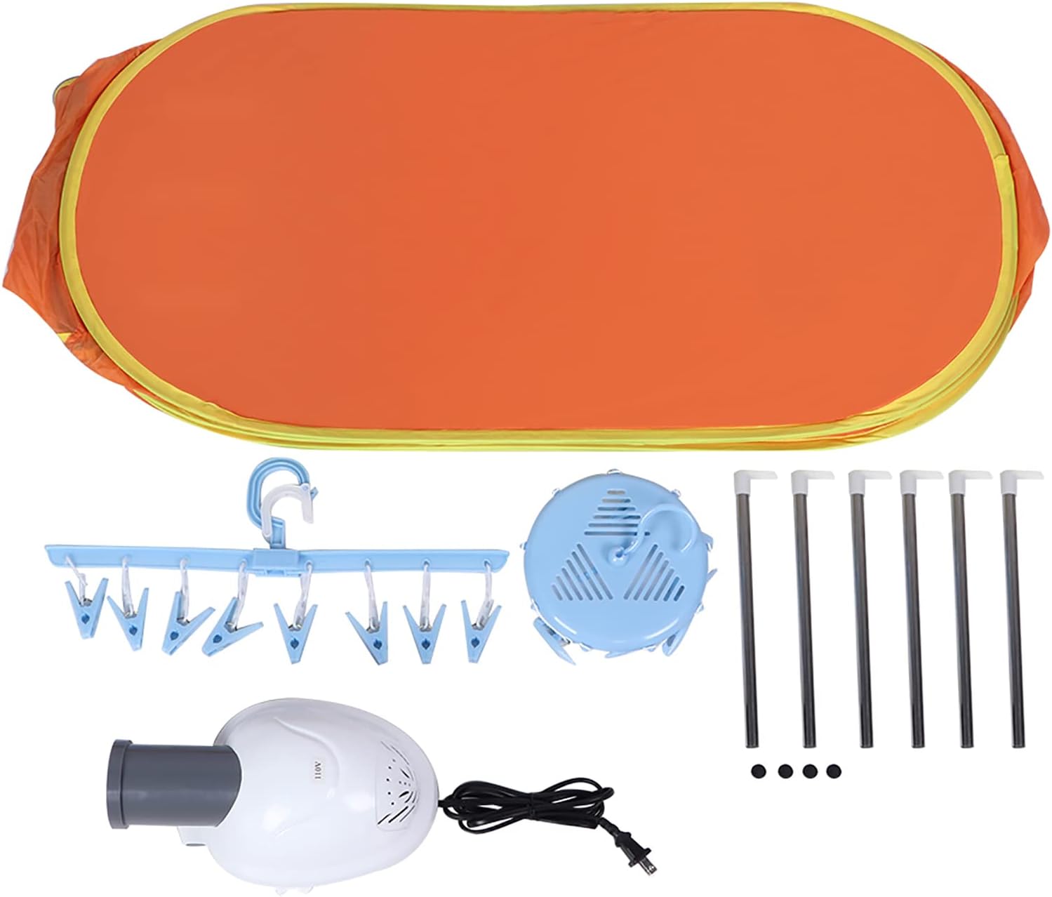 Portable Electric Clothes Dryer Efficiently Drying Machine for Home Use, 8 Pieces Capacity Mini Dryer for Renters Travelers - (GLOGLOWk0v8zym3fo-12)