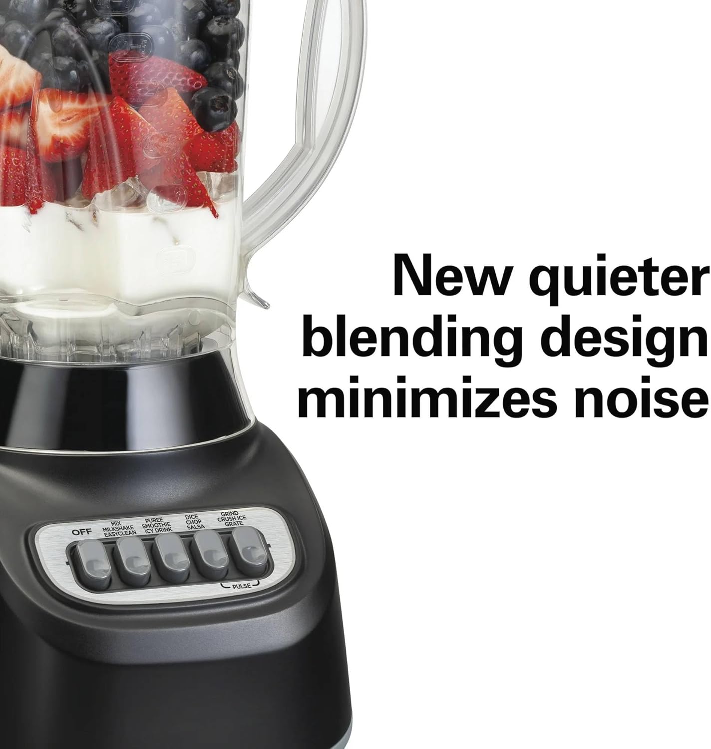 Beach Smoothie Blender with 650W Peak Power, Wave Action System, 12 Functions, 48 oz BPA-Free Jar, and Ice Sabre Blades Black (Black)