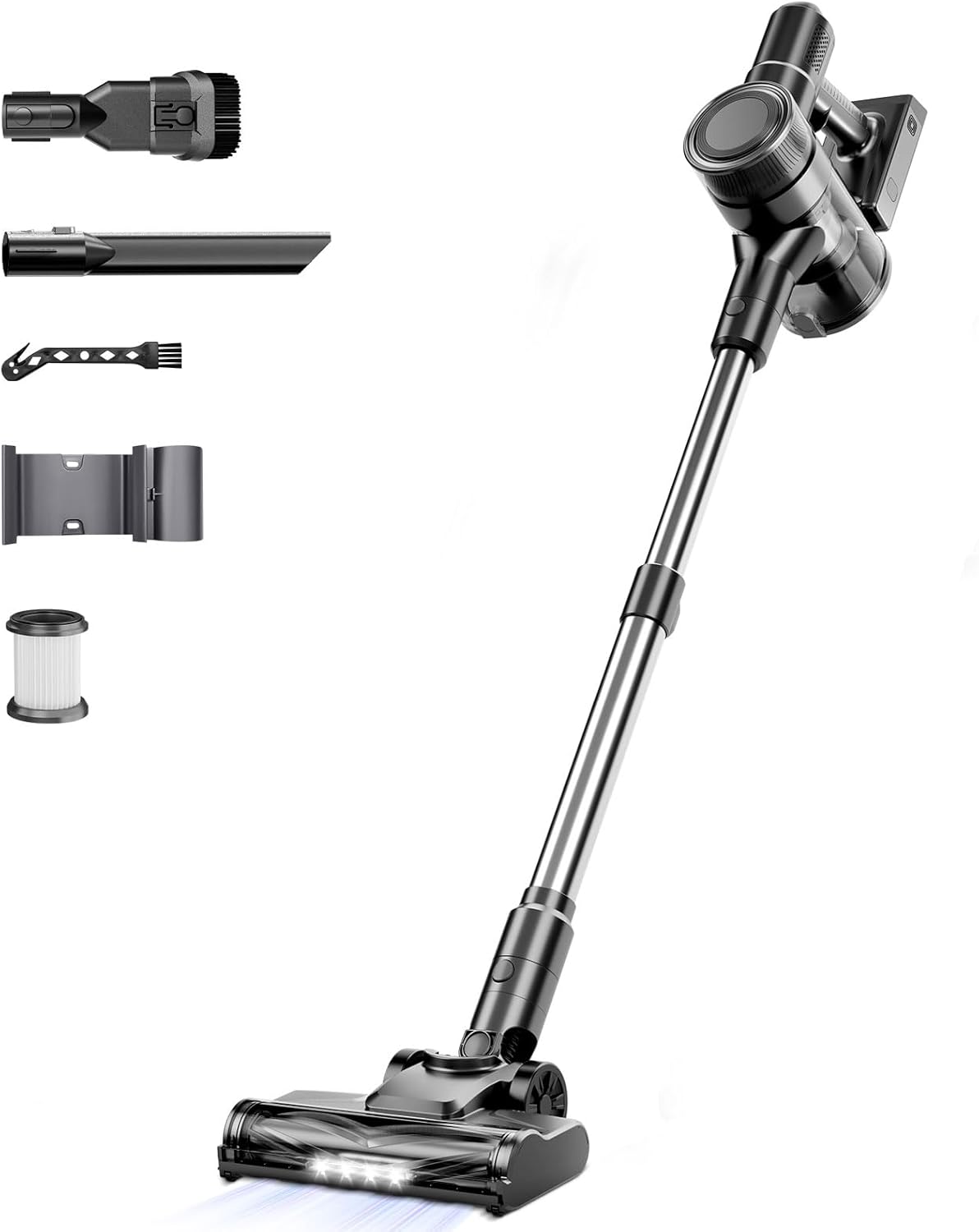 KIKETECH Cordless Vacuum Cleaner, Stick Vacuum Cleaners for Home, Lightweight Vacuum for Pet Hair/Carpet/Floor (Black)