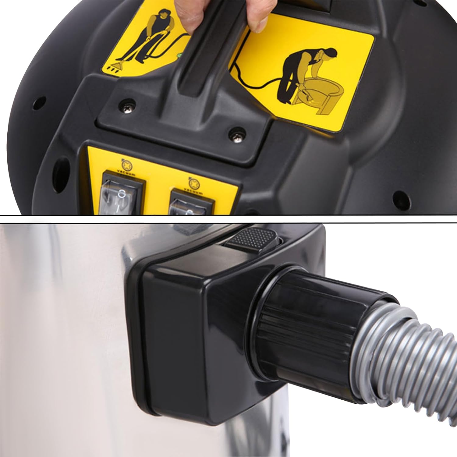 60L Commercial Carpet Cleaning Machine, 2110W Professional 3in1 Carpet Spraying Floor Brush Cleaner Extractor Vacuum Deep Cleaning Washing Machine Portable Carpet Cleaner (60L)