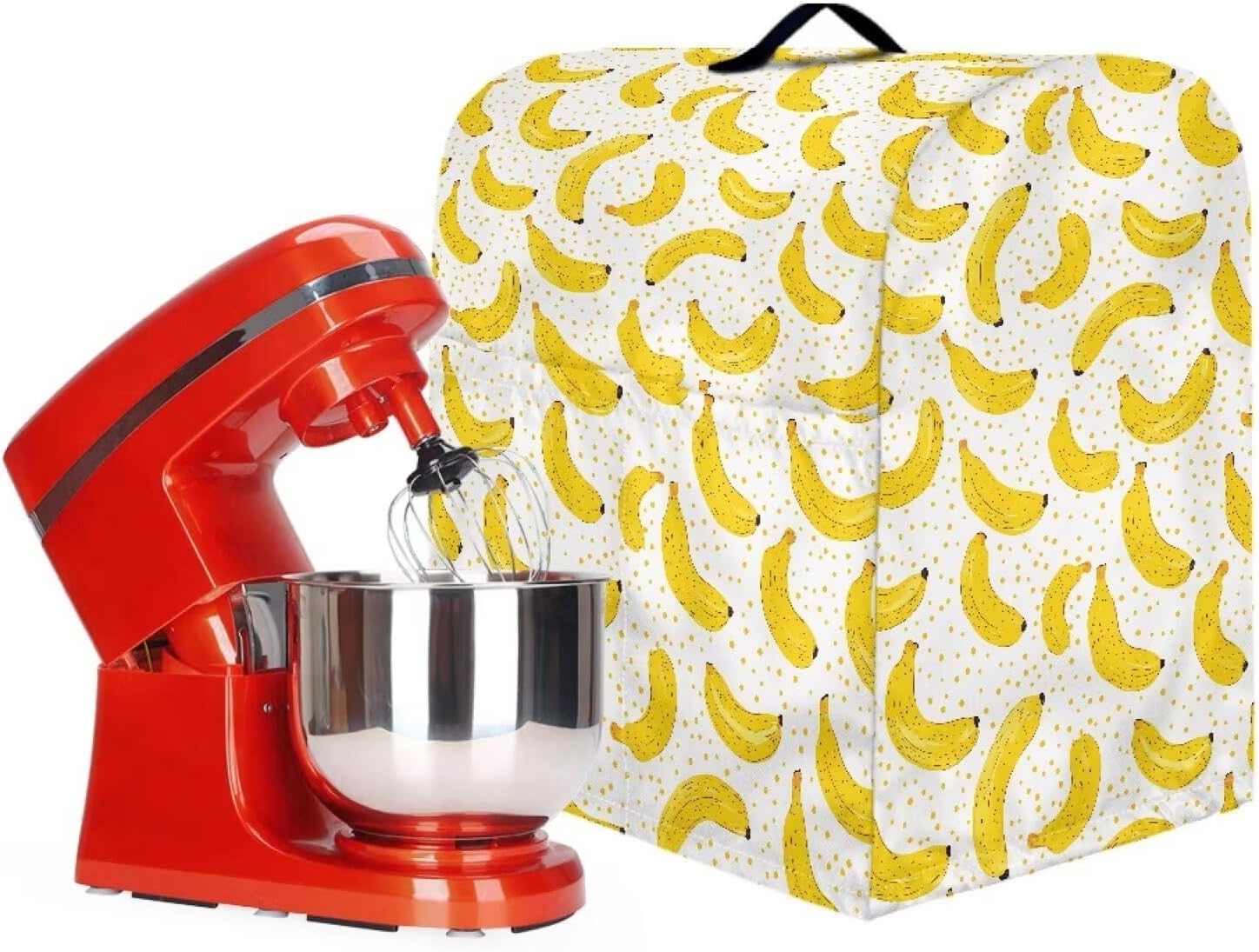 Stand Mixer Cover with Adjustable Drawstring, Banana Stand Blender Dust Cover Large Stnad Blender Cover Universal for Small Kitchen Appliances with Pockets