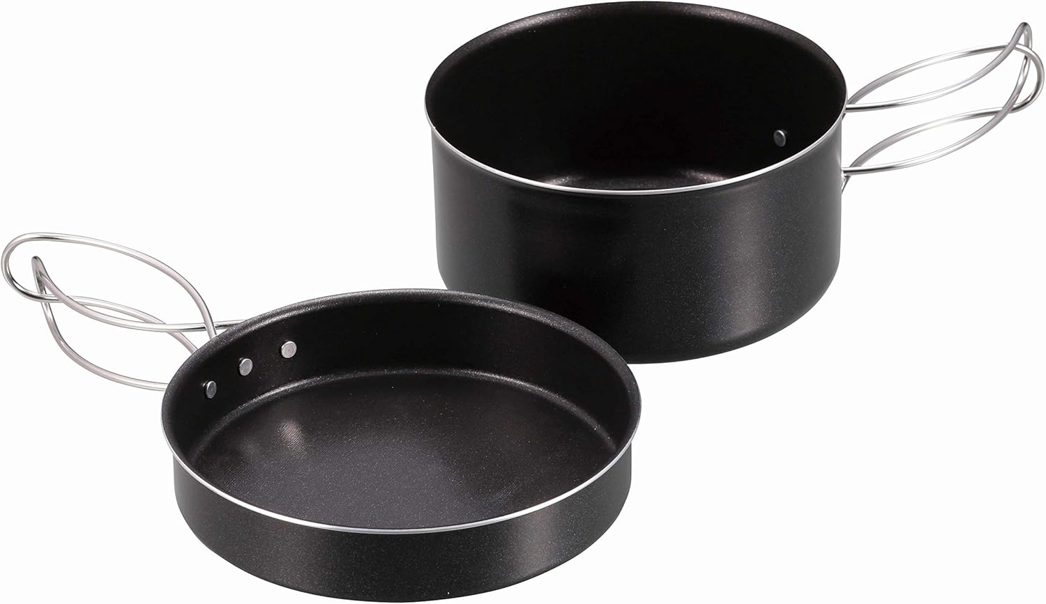 Captain Stag UH-4108 / UH-4109 Cooker, Pot, Aluminum, Mounted Cooker, Storage Bag Included, Made in Japan, Tsubame Sanjo, Black