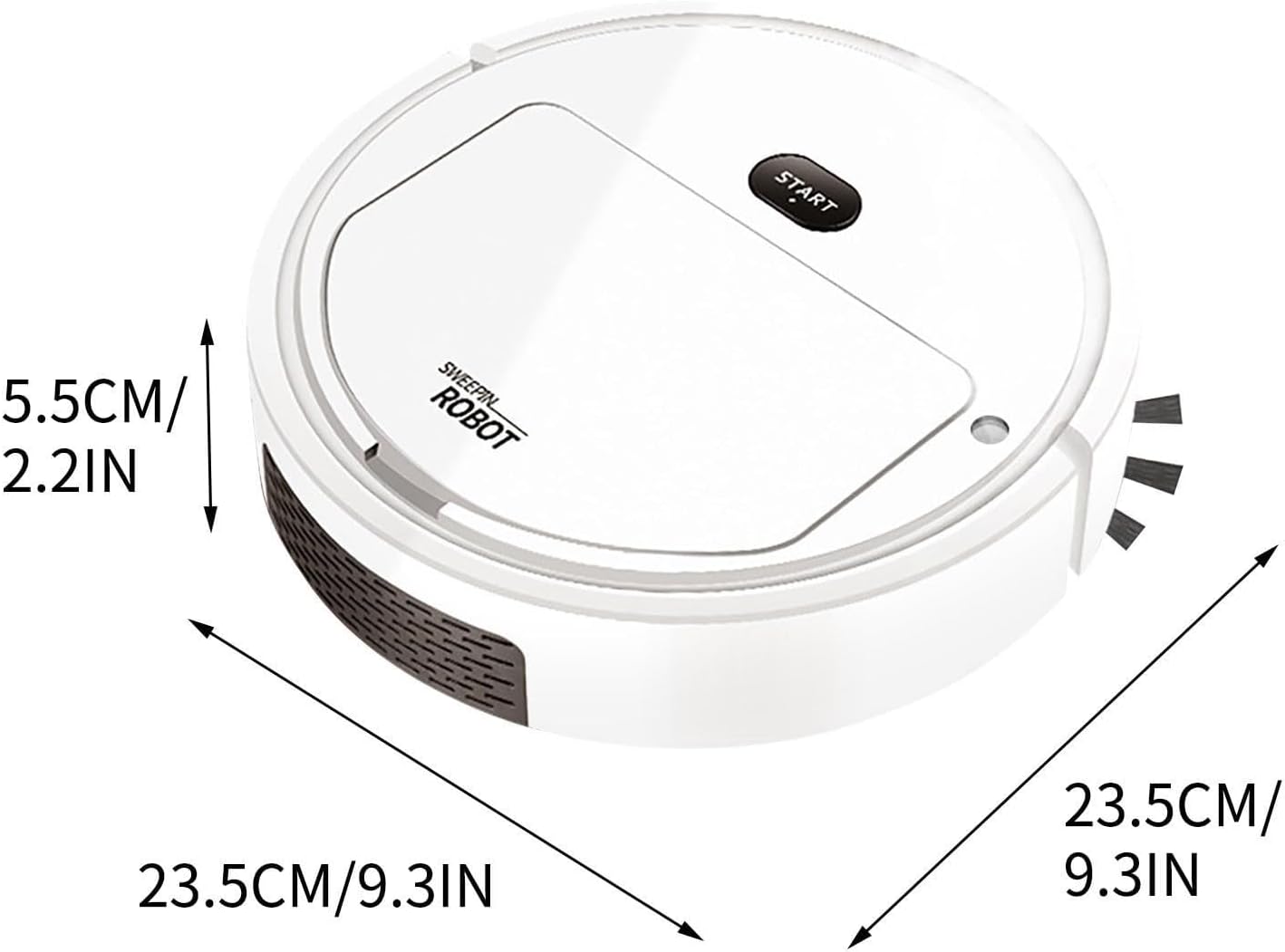 Robot Vacuum Cleaner With Spray Humidifier, 2 In 1 Spray Humidifier Vacuum Cleaner, Intelligent Robotic Vacuum With Humidifier Spray, Household Sweeping Machine For Pet Hair, Hard Floors, Carpets ( Co