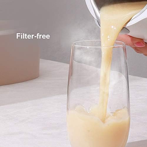 Soymilk Maker Machine Mini Electric Auto Juicer Blender Cooking Cup Heat Soya-Bean Milk Juicer Rice Paste Maker Filter Free(Rose gold)