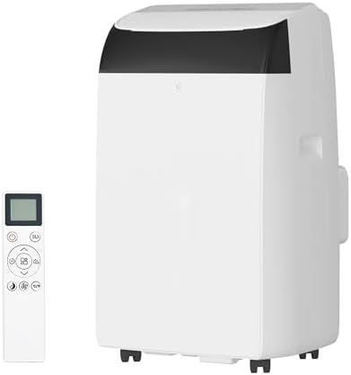 Portable Air Conditioner 14,000 BTU 3-In-1 Powerful AC Units Cools Up to 750 Sq.Ft, Smart Room Air Conditioning with Remote Control and 24H Timer, Standing Air Conditioner for Indoor Large Room