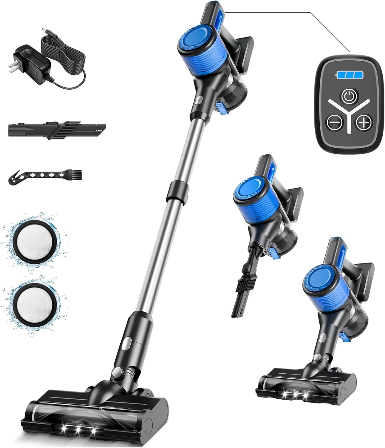 KIKETECH Cordless Vacuum Cleaner, Stick Vacuum Cleaners for Home, Handheld Vacuum Cleaners for Home for Pet Hair/Carpet/Floor