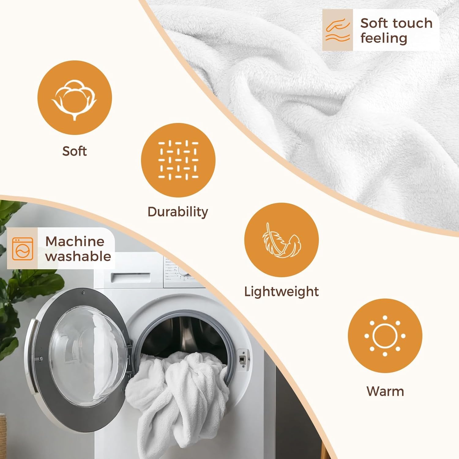 Beige Sunflowers Fall Flannel Fleece Throw Blanket, Thanksgiving Botanical Floral Microfiber Soft Fleece Blankets for All Season, Decorative Cozy Fluffy Plush for Household, Office, 30