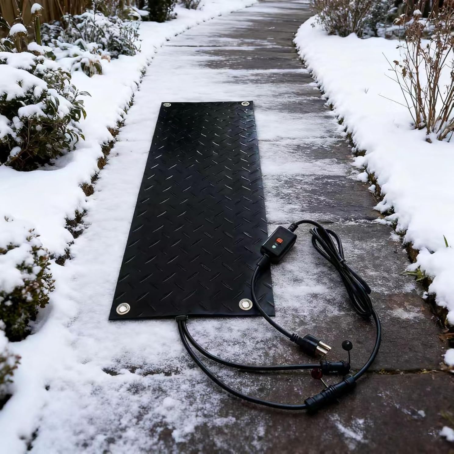 Outdoor Anti-Slip Heated Sidewalk MATS, Heated Lane MATS, Winter Snow Removal and ice-Melting Products(50x240cm/20x95in)