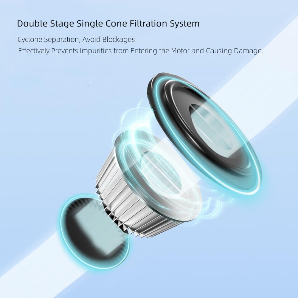 Cordless Stick Wet Dry Vacuum Cleaner with Mop, 15000pa Suction Lightweight Stick Vacuum Mop All in One, Handheld Vacuum Household Upright Vacuum Cleaner and Mop Combo for Hard Floor Pet Hair (Black)