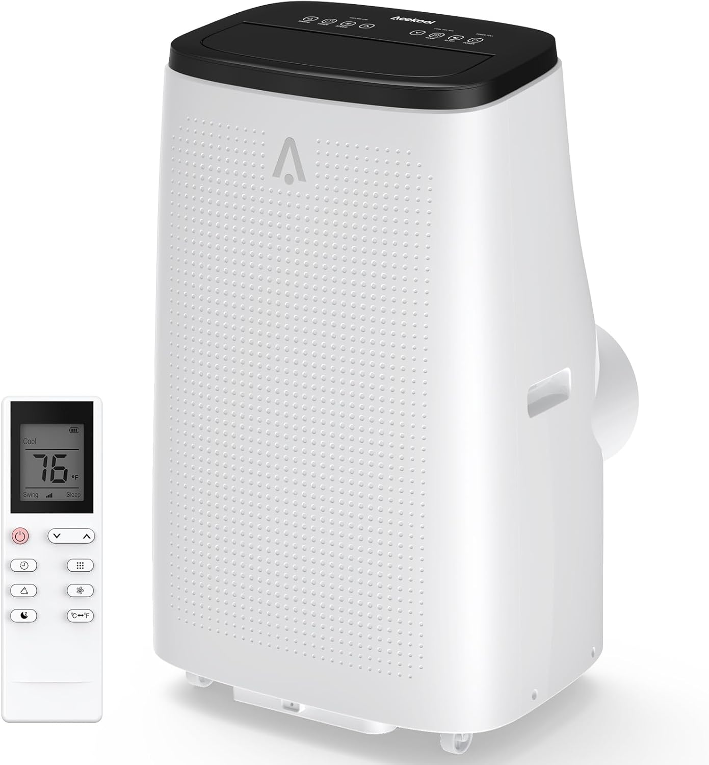 14,000 BTUs Portable Air Conditioner, Cools 750 Sq.Ft, 3-in-1 AC Unit with Dehumidifier & Fan, 52dB Quiet, 24 Hour Timer, Installation Kits, Sleep Mode Function for Large Room Office, White