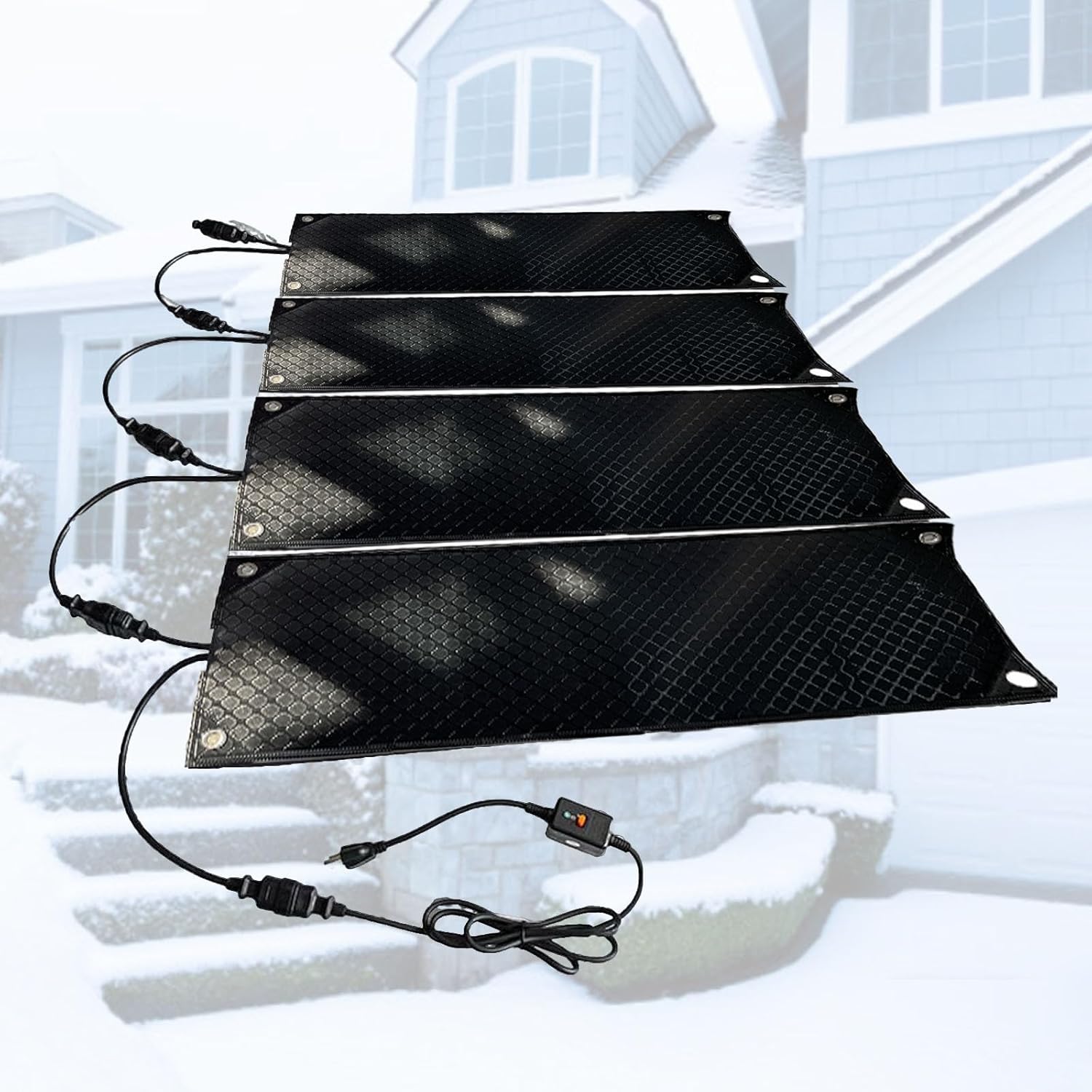 Heated Outdoor Mats,Snow and Ice Melting Mats,Heat Mat for Snow,2 Inch/H Melting Speed,Waterproof,for Winter Backyards,Prevention Roof and Valley Ice Dam