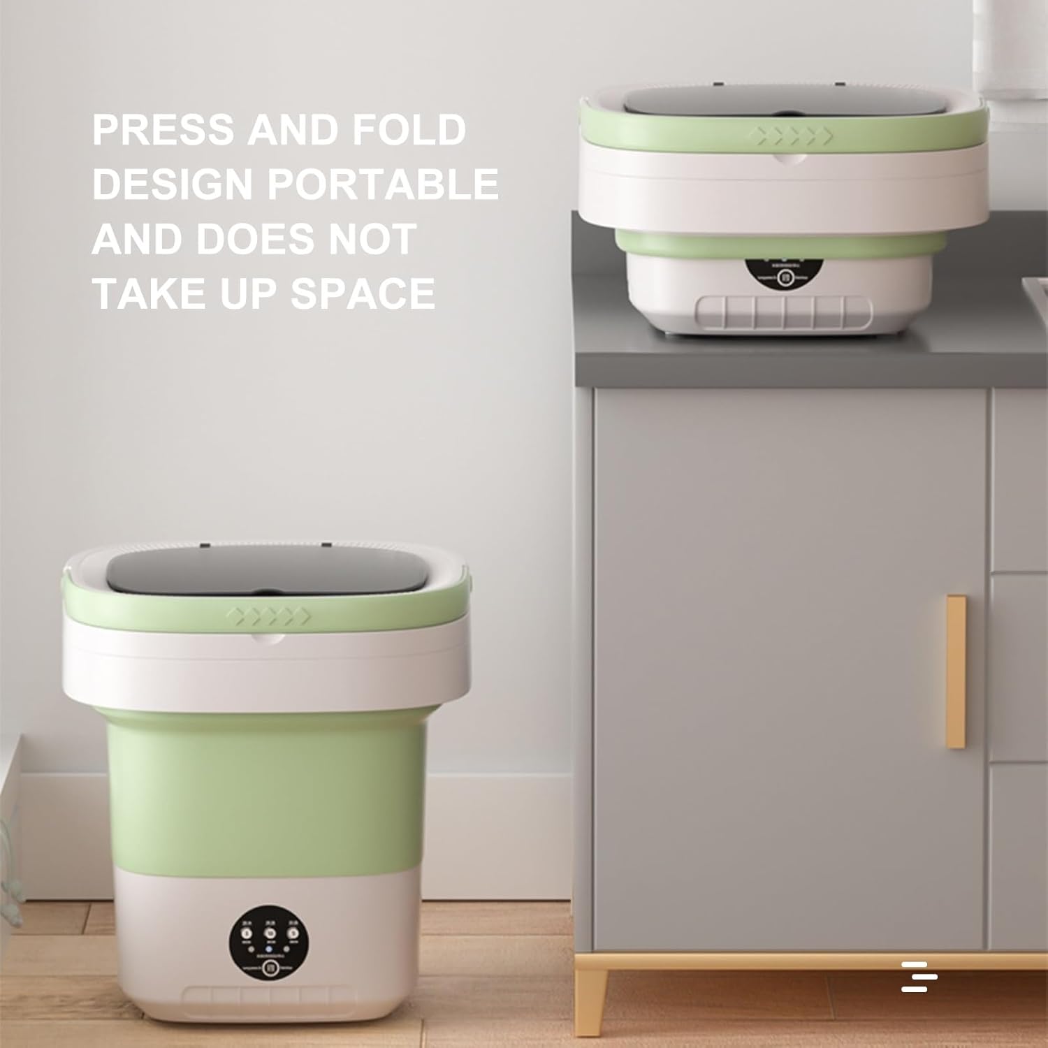 Portable Washing Machine, 7.5L Large Capacity Foldable Washing Machine and Spin Dryer with 3 Modes for Underwear, Baby Clothes, Small Items, Portable Washer for Apartments, Travel, Camping ( Color : G