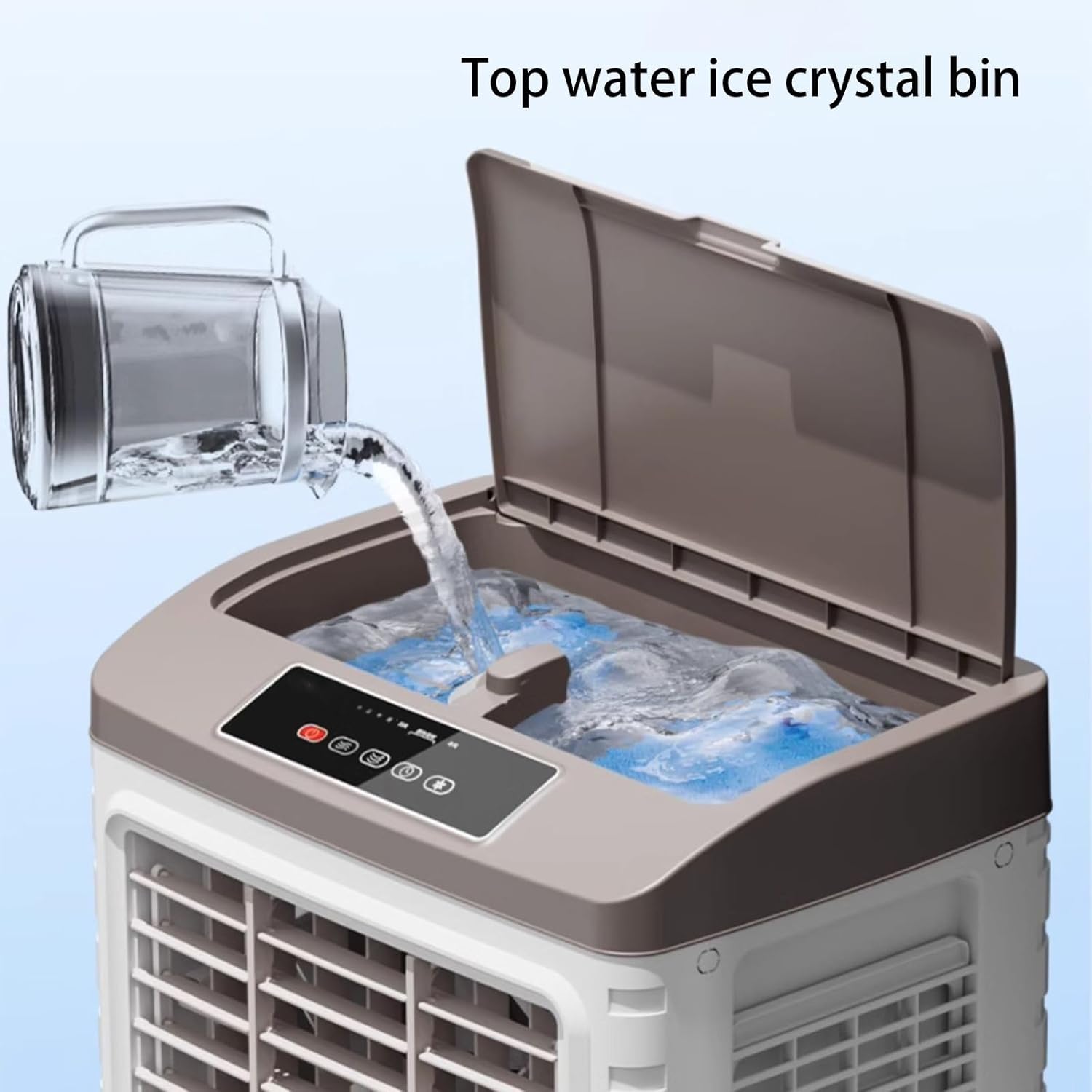 Personal Swamp Cooler, Evaporative Air Cooler with Water Tank, 3 Speed Portable Air Conditioner Fan for Garage, Yard, Room, Factory(54 * 40.5 * 96.5cm)