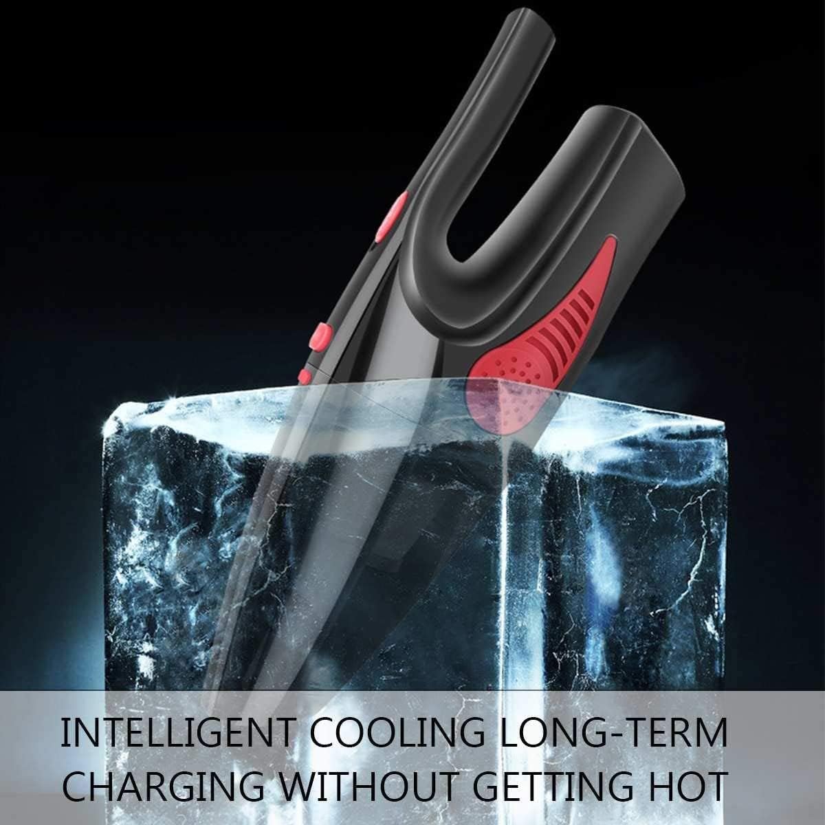 Handheld 120W Wired Powerful Car Vacuum Cleaner Wet and Dry Use Car Vacuum Cleaner (Color:White), Size