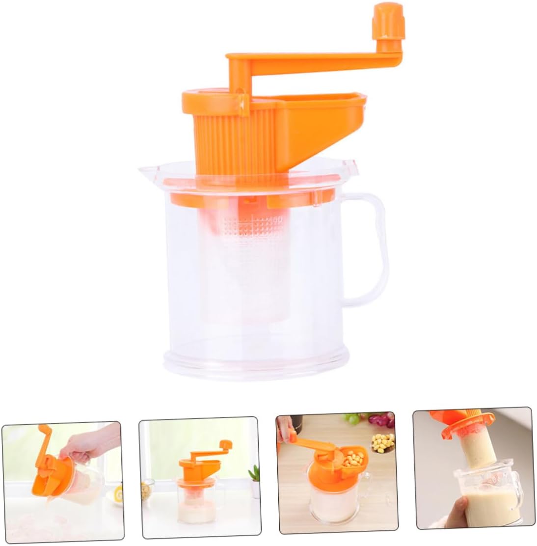 2PCS Manual Soybean Milk Juicer Multi-purpose Household Squeezer Easy to Clean Wear-resistant DIY Fruit Vegetable Extractor for Kitchen Use