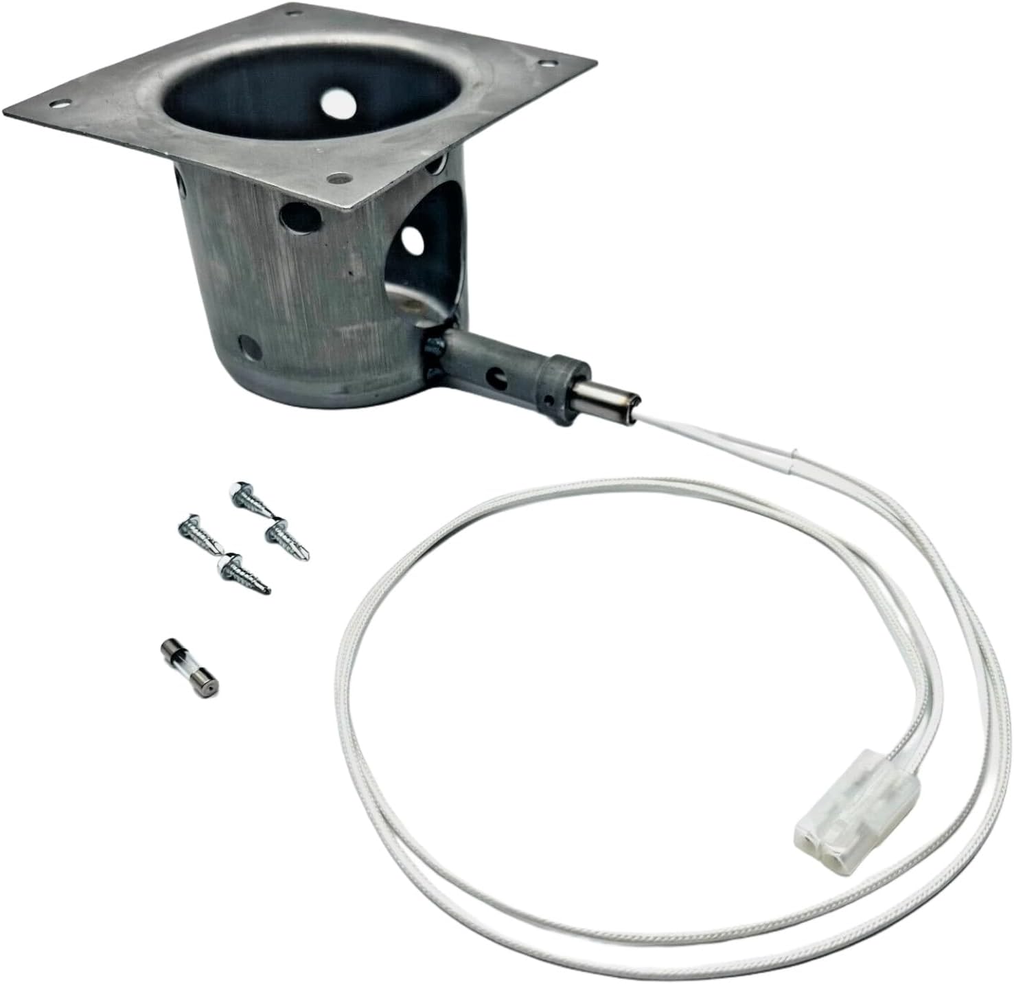 Fire Burn Pot and Hot Rod Ignitor Kit Replacement for Traeger and Put Boss Wood Pellet Grill Smoker - Fire Burner Pot with Screws and Fuse BAC199 KIT0088 BAC006 - Grill Replacement Parts