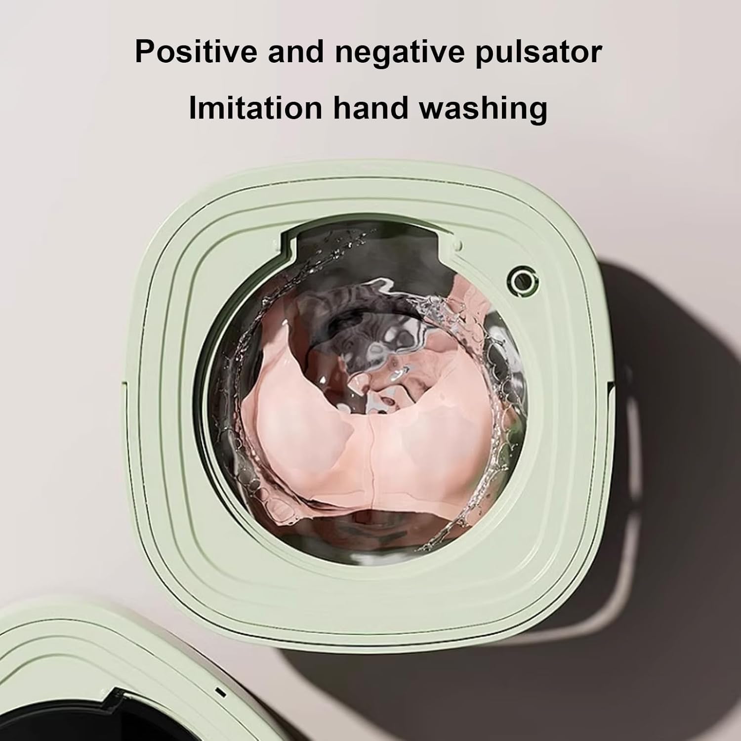 Portable Washing Machine, 15L Capacity Foldable Mini Washer with Drain Basket, Powerful Cleaning, for Underwear, Baby Clothes Socks And Small Items, Small Washer for Apartments, Dorm,RV(Purple)