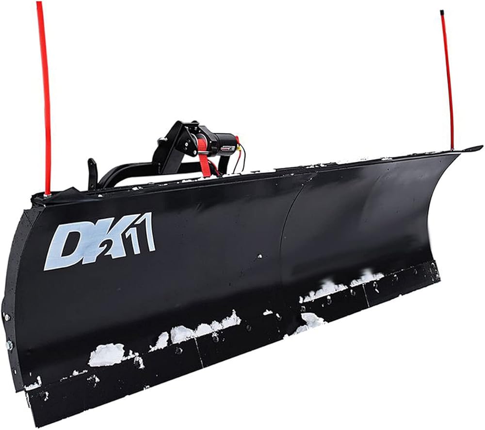 DK2 AVAL8219 Universal SUV/Truck Heavy Duty Snow Plow Kit 82 x 19 x 2 Inch Receiver Mount, Black