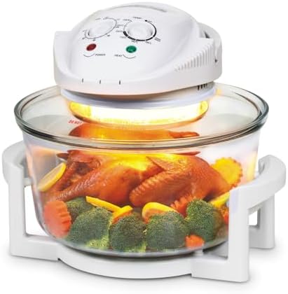 Air Fryer 8-in-1, Compact Air Fryer with 12L Capacity, Microwave, Freezer & Dishwasher Safe, Non Toxic Glass Portable Cooking System, 6 Cup Glass Containers,Air Fry