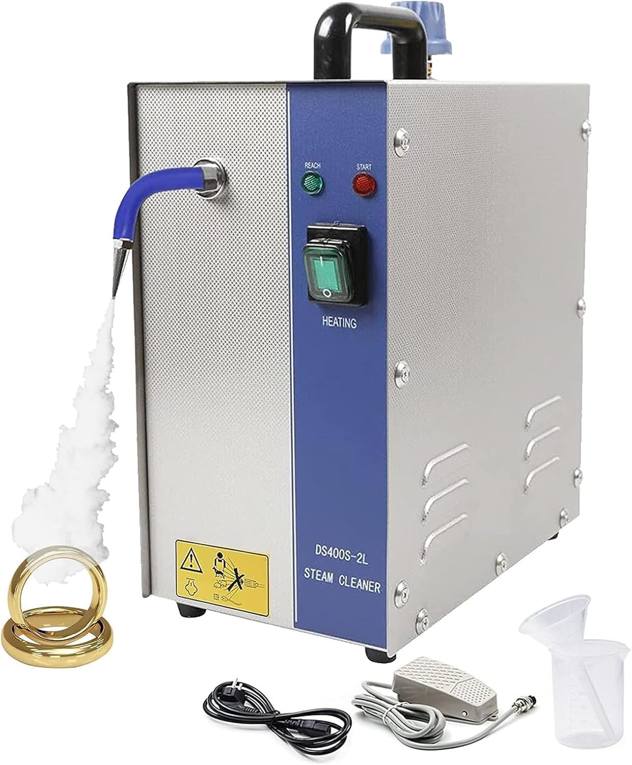 Gem Washer, 4L Jewellery Steam Cleaner Machine, 135℃ Steam Temperature/Steam Pressure: 4KG, for Rings, Watches, Earrings