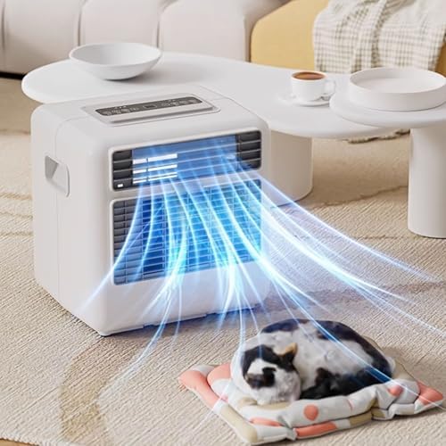 Portable Air Conditioners No Windows Needed Camping Ac with Keypad and Remote Control 3 Wind Speeds 12H Appointment Timer Small Tower Fan for Home Office