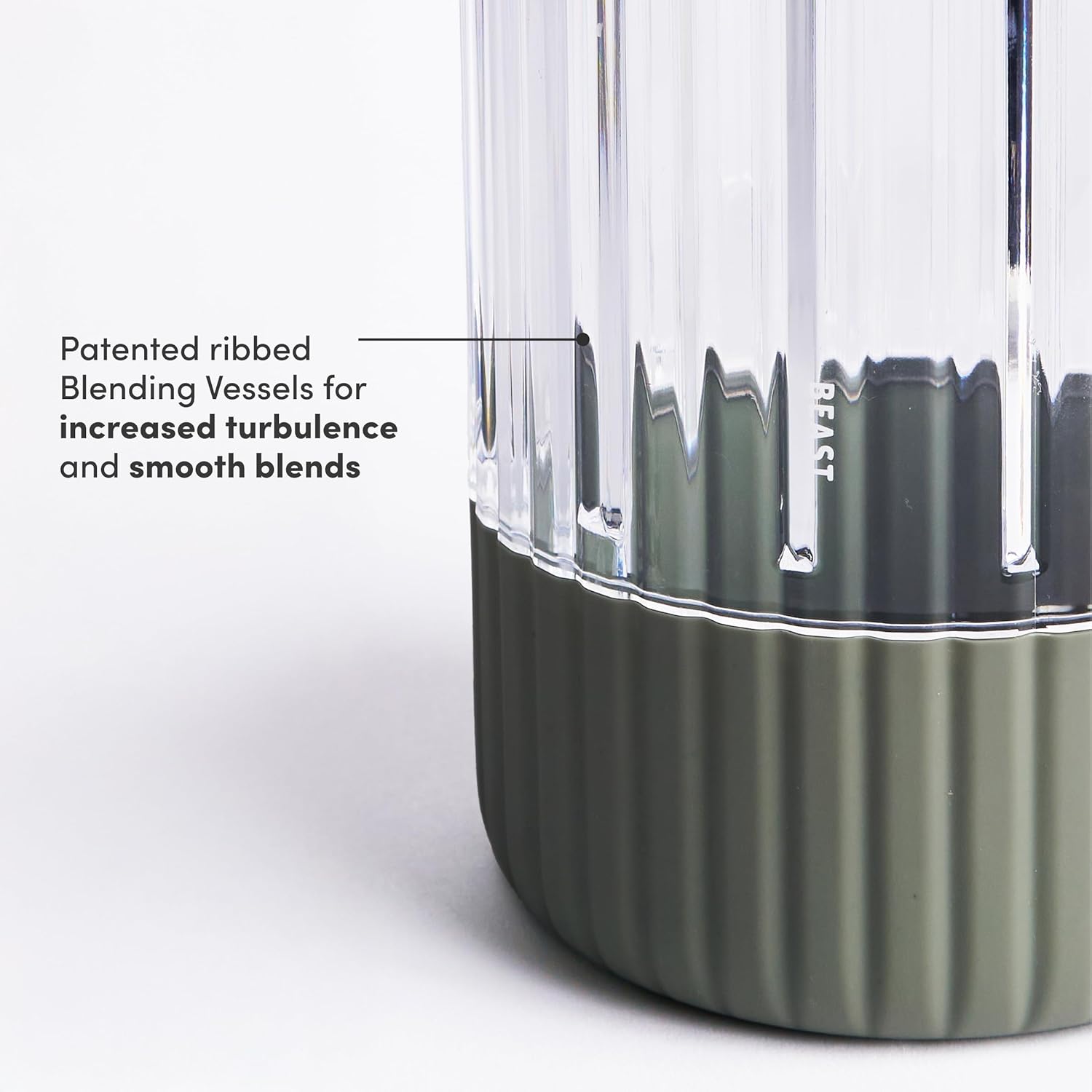 Beast Mega 1200 Plus | Premium Countertop Blender | Smoothies, Shakes, Sauces, Dips, Soups | Blends Ice and Frozen Fruit | XL Vessel | With Extra Vessels, Straw System | 1200W | (Sage, 120V)