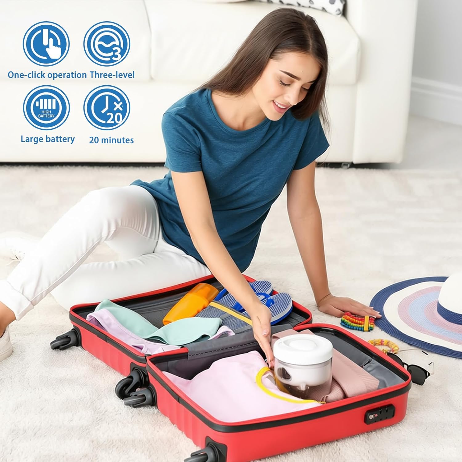 Portable Washing Machine, Underwear Small Washing Machine Compact Laundry,1.6L Rechargeable Cordless underwear washer, Deep Clean Socks, Underwear, Baby Clothes For Solo Living, Apartments, Travel