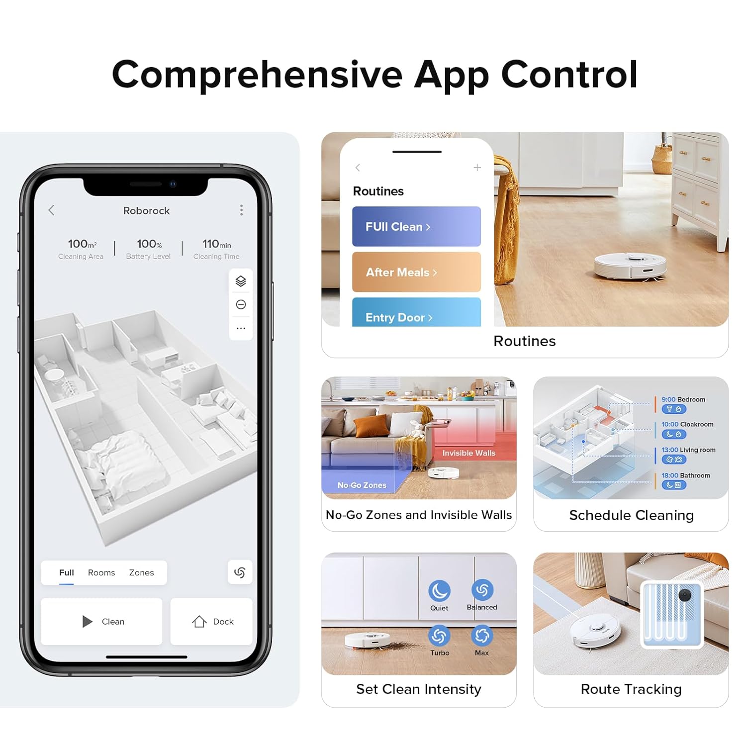 roborock Q7 Max Robot Vacuum and Mop Cleaner with Side Brushes Bundle