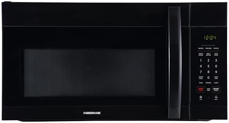 Farberware Over-the-Range Microwave Oven, 1.7 Cu. Ft., 1000W, Sensor Cooking, Auto Reheat, Multi-Stage Cooking, Melt/Soften Feature, Child Safety Lock, LED Display - Space Efficient & Powerful