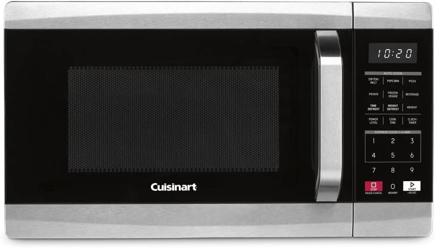 Cuisinart CMW-70 Stainless Steel Microwave Oven, Silver & Cast-Iron Double Burner, 11.5