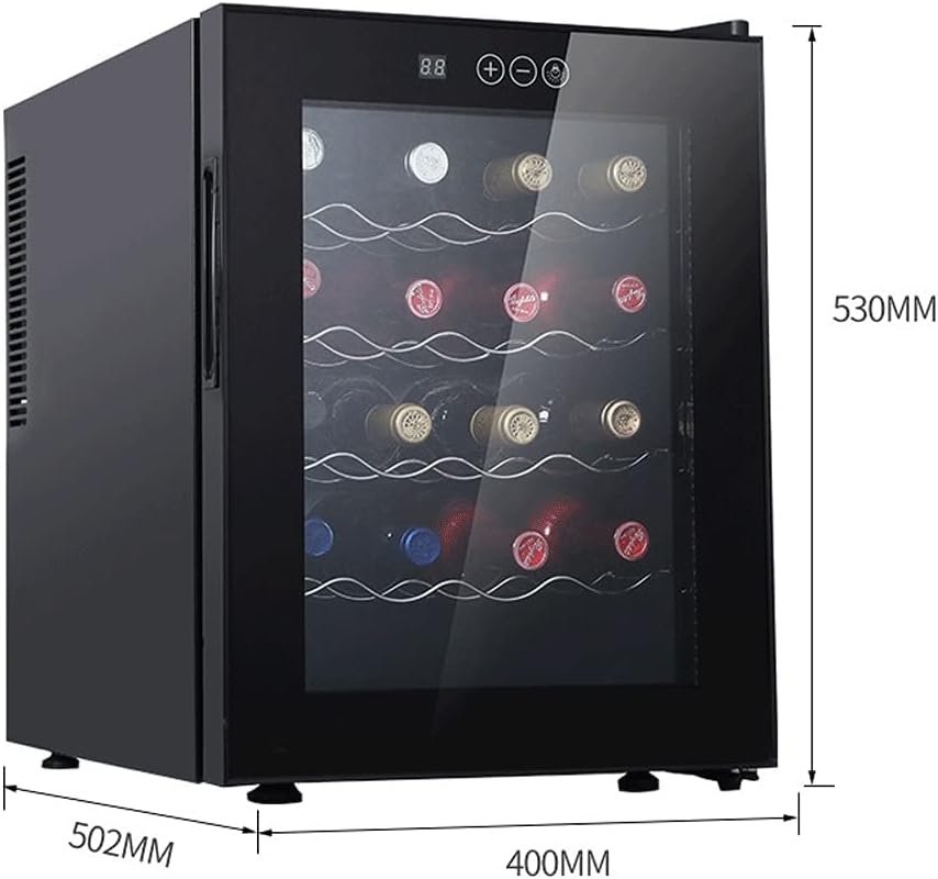 49L Wine Cooler/Fridge Beverage Refrigerator Small Mini Red & Cellar Beer Soda,Digital Temperature Display, Double-Layer Glass Door, Quiet Operation Compressor