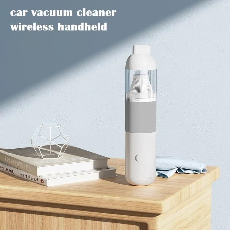 Hand Held Vacuum, WirelessVacuum Cleaner Cordless Handheld Vacuum Home Dual Use Vacuum Cleaner with Built-in Battrery (Color : White Orange)