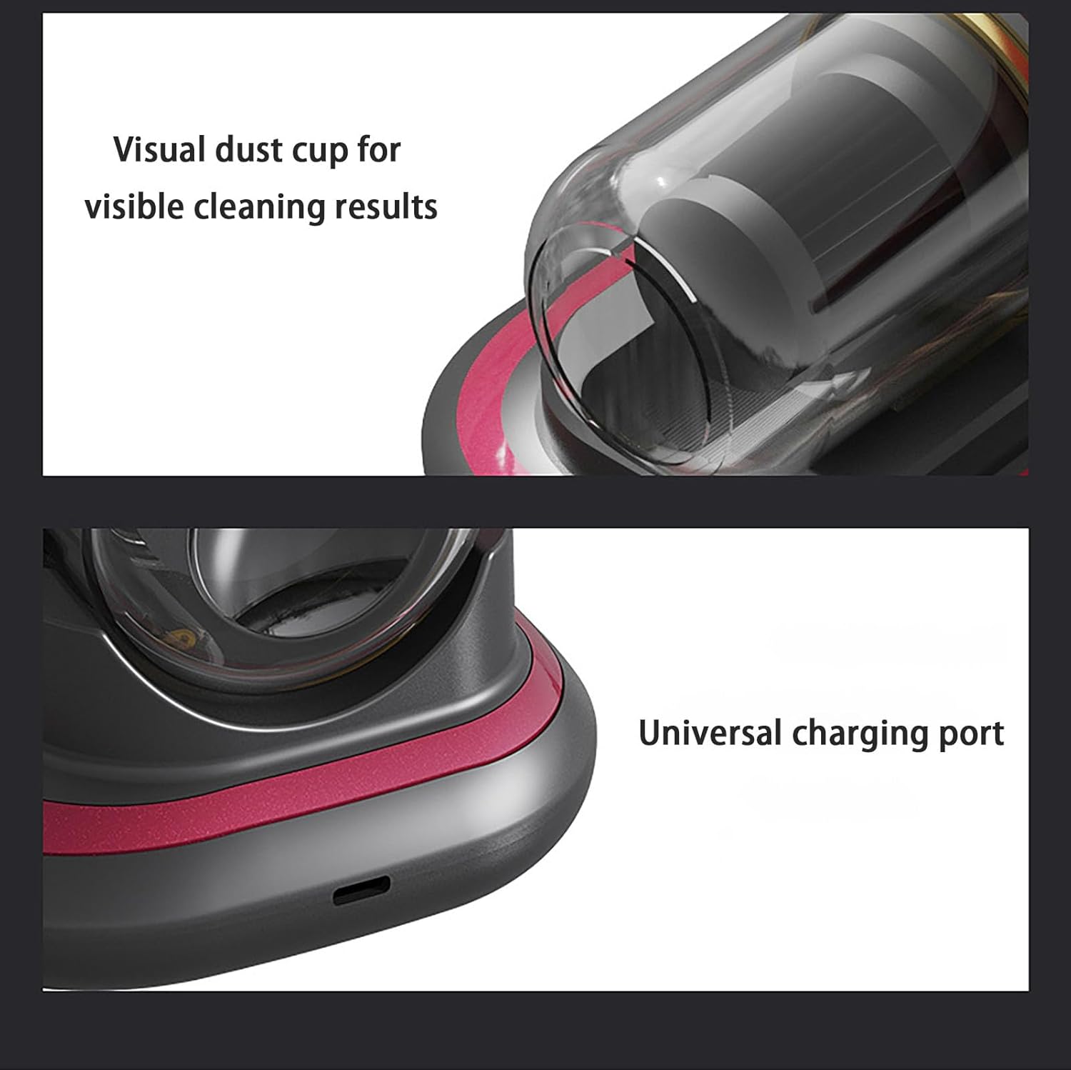 Handheld UV Mattress Vacuum Cleaner, High-Frequency Deep Cleaning Dust Remover with 10Kpa Suction, Cordless, Low Noise, Vibrates 8,000 Times/Minute for Pillows, Sofas, Brown