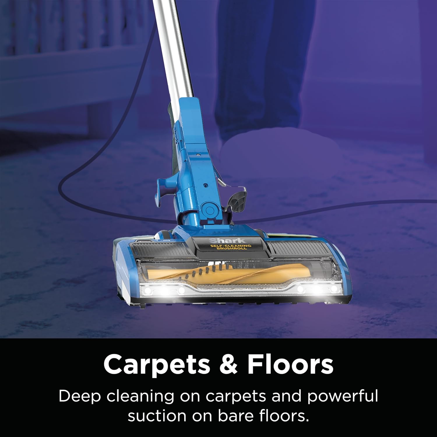 Nostalgia Retro Countertop Microwave Oven - Large 800-Watt - 0.9 cu ft & Shark HV343AMZ Rocket Corded Stick Vacuum with Self-Cleaning Brushroll,