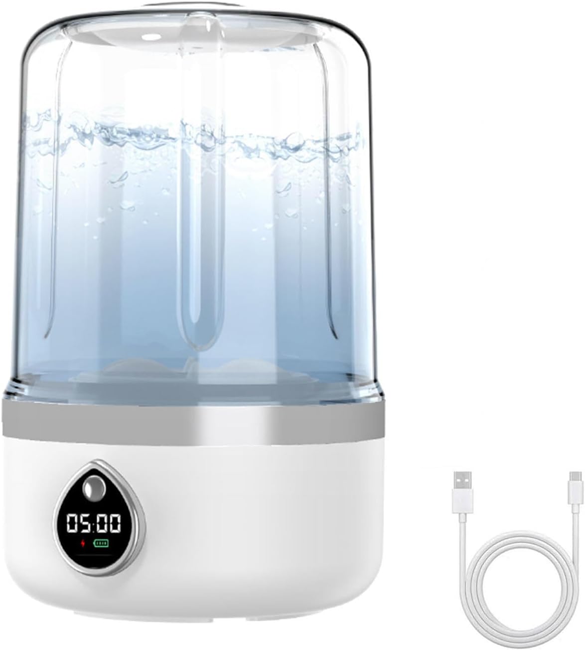 Portable Mini Washing Machine for Underwear two-way turbine scrubbing Portable Washing Machine and Dryer USB Charging with 2 Modes for Bra, Underwear, Socks