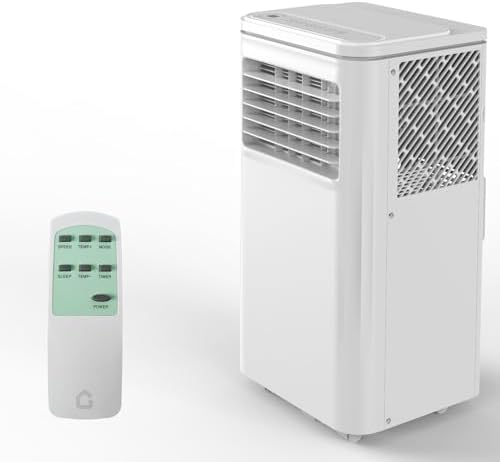 10000 BTU Portable Air Conditioner – 3 in-1 AC Unit with Fan & Dehumidifier, Quiet Operation, Remote Control, 24H Timer, Window Kit Included, Efficient Cooling for Rooms up to 450 Sq.Ft