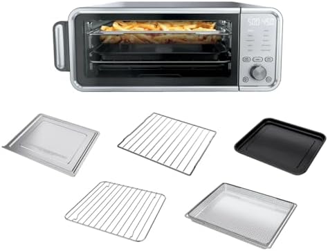 Ninja Flip 10‑in‑1 Toaster Oven & Air Fryer, 17‑Qt Countertop Oven, 1800W, Up to 500°F, Air Fry, Air Roast, Bake, Broil, Pizza, Toast, Dehydrate, Reheat, Keep Warm, Bonus Broil Rack