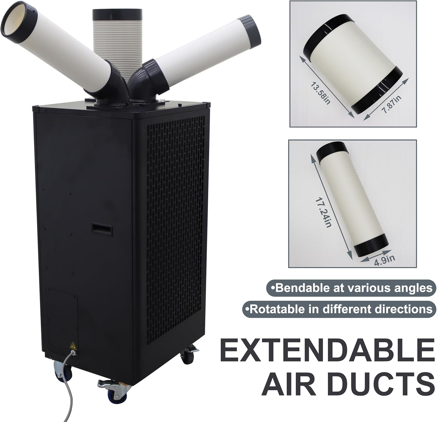 TECHTONGDA Industrial Spot Cooler Air Conditioner Commercial Mobile Outdoor Cooling Aircon 220V Double Columns 780m³/h