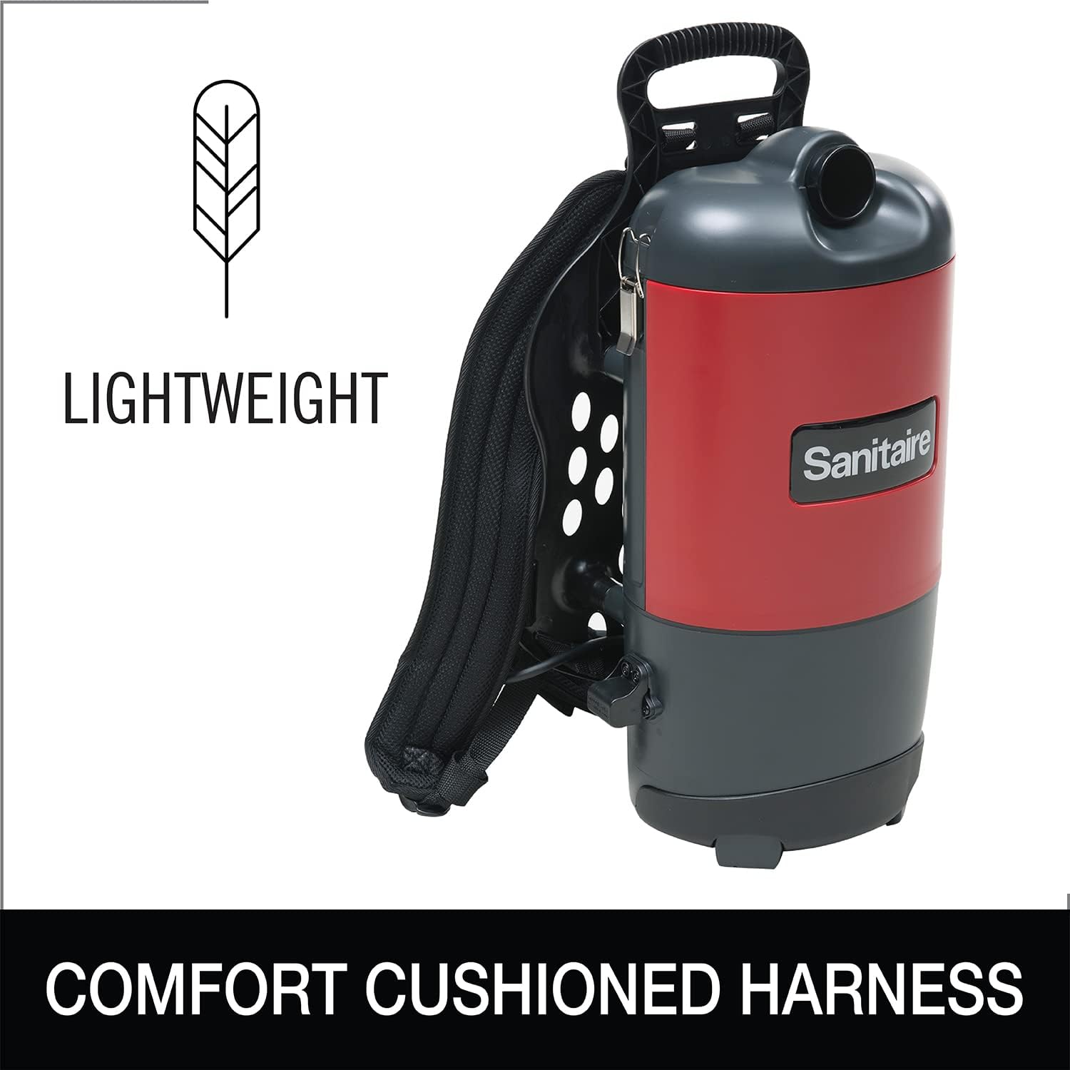 Sanitaire EURSC412B Quiet Clean Backpack Lightweight Vacuum, 8.5 Amps Power, 21