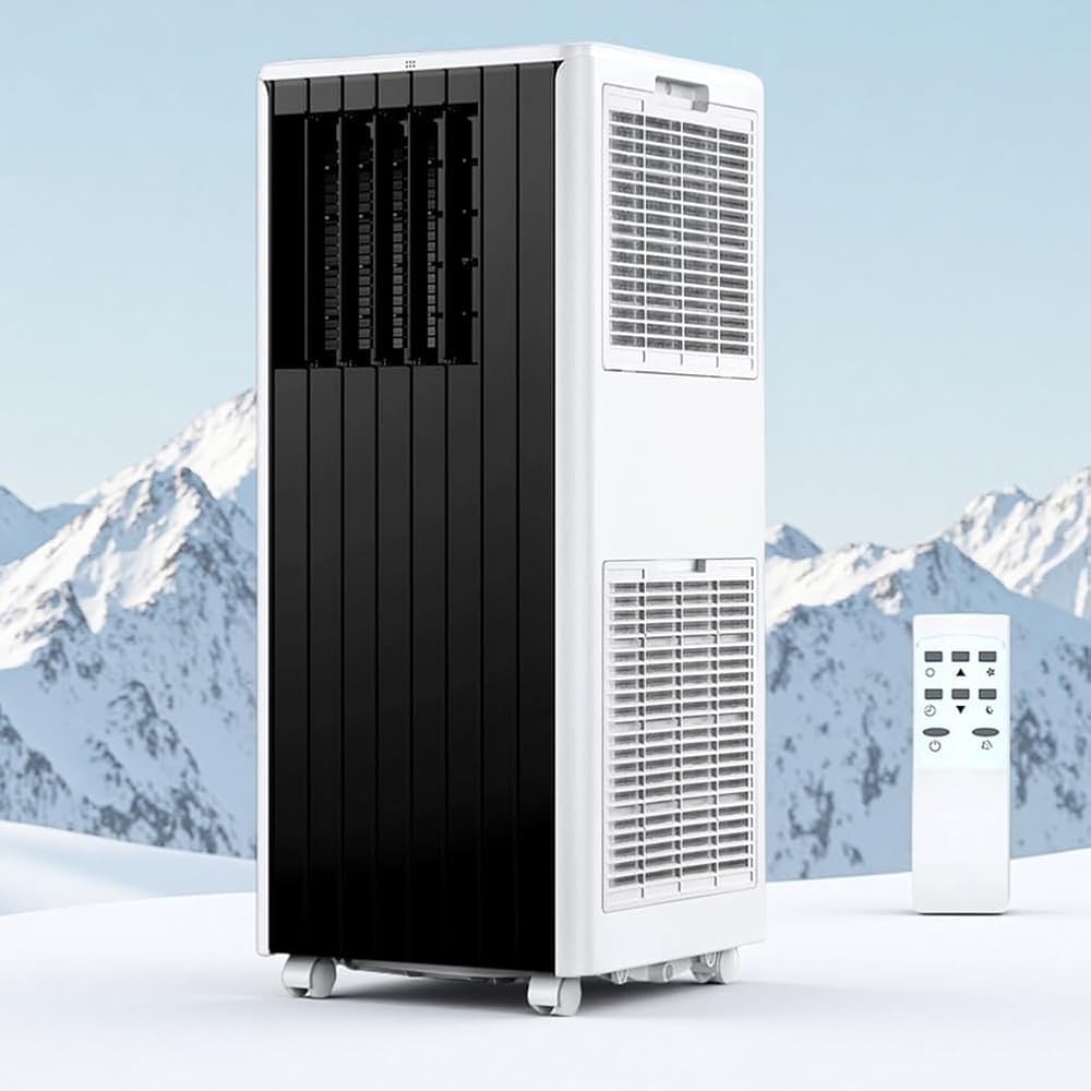 8000 BTU Portable AC Unit - 3-in-1 Air Conditioner, Dehumidifier & Fan for 350 Sq.Ft Rooms, Quiet 50dB, Remote Control, Window Kit Included, 24H Timer, Energy Saving, Easy Install