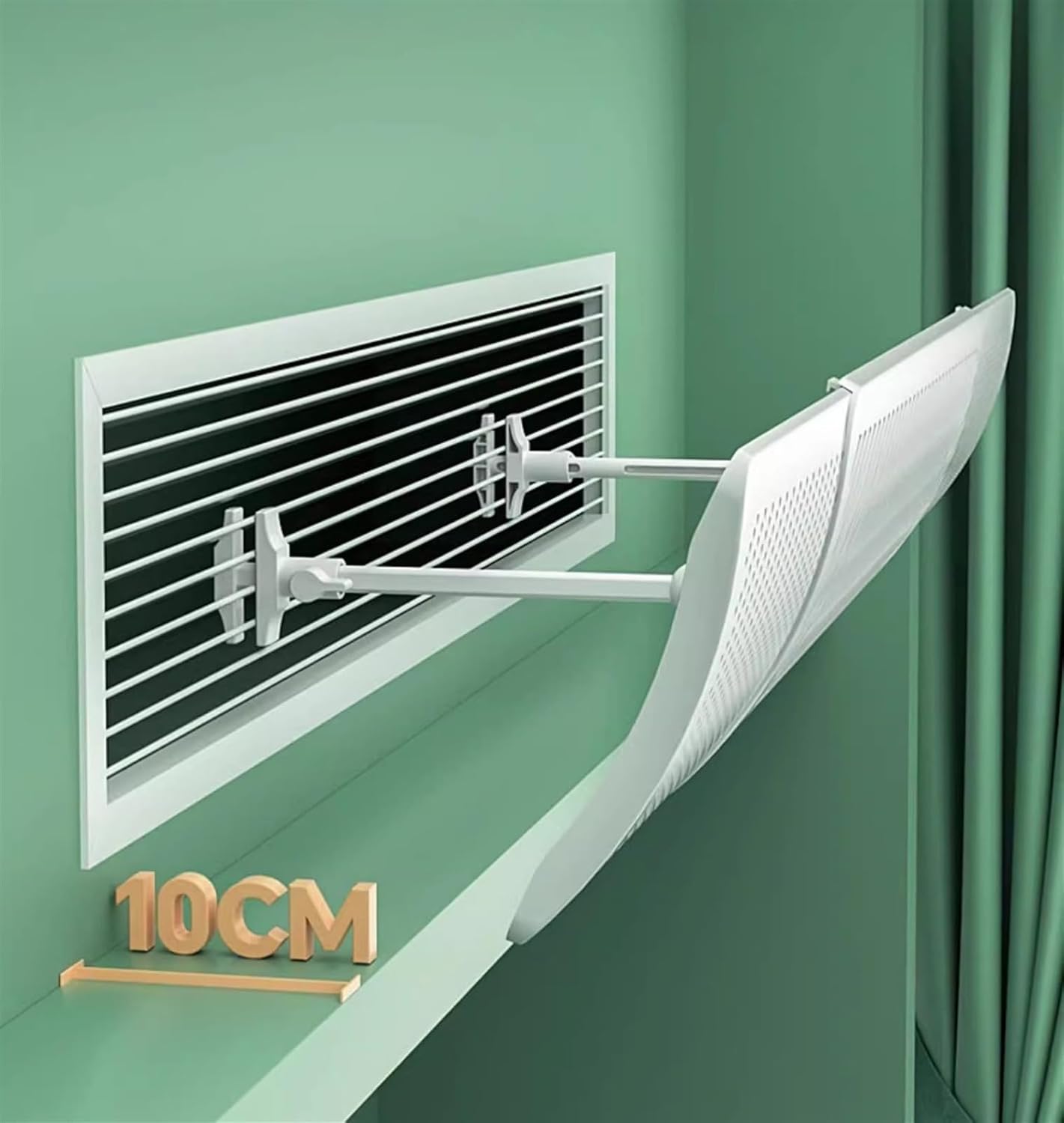 Air conditioning deflector 6 PCS Side Outlet Air Wing Baffle Wind Direction Windshield for Home Hotel Office, Adjustable Air Conditioner Deflector,Central AC Air Flow Deflector