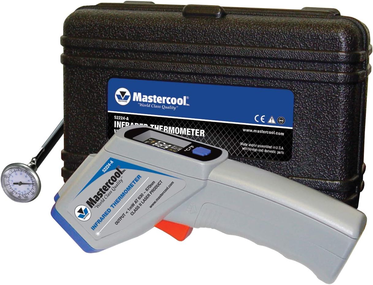 Mastercool Infrared Thermometer with Circular Laser, 12:1 Ratio, 52224-A-SP, Gray
