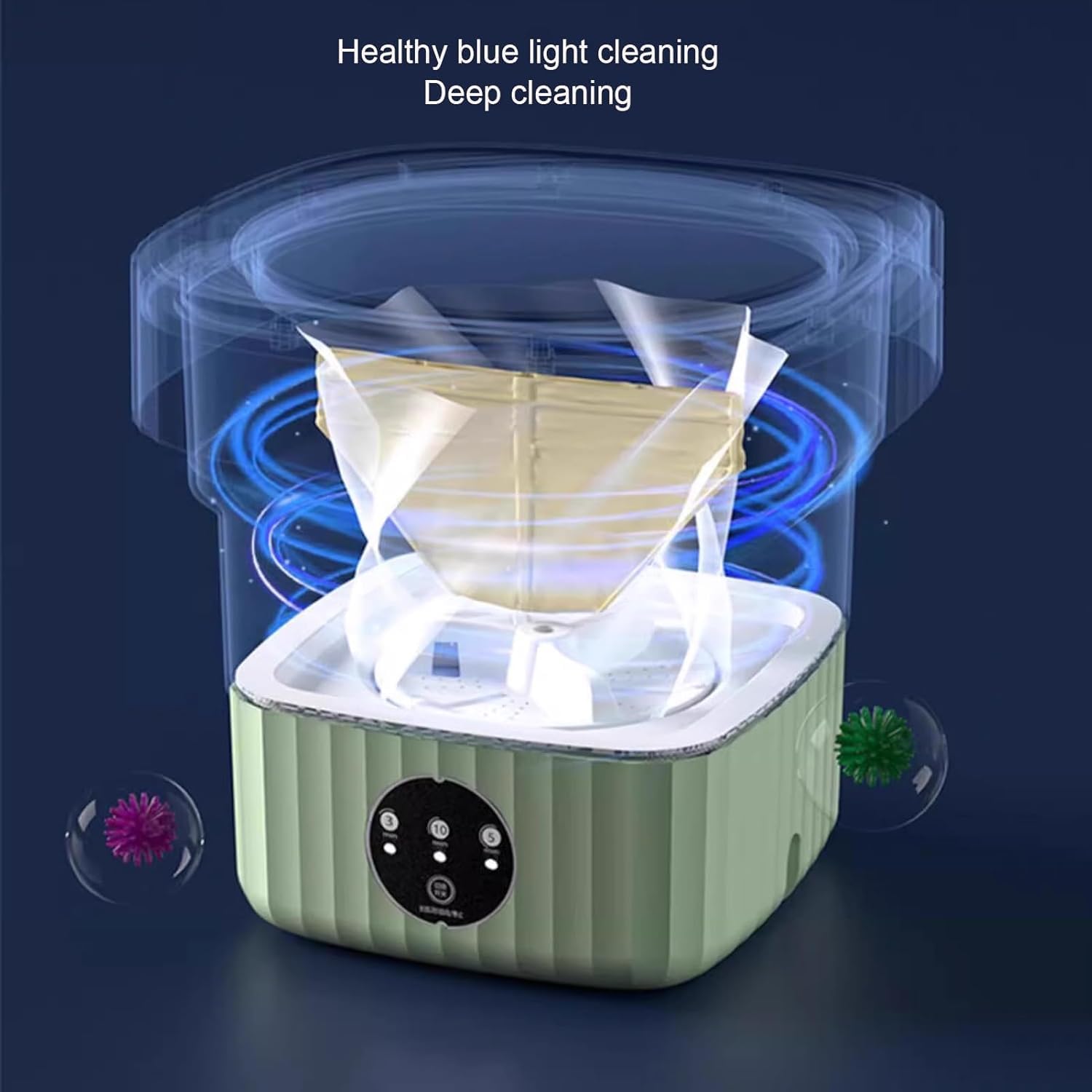 2-in-1 Portable Mini Washing Machine & Spin Dryer, Foldable Compact Washer for Baby Clothes, Delicates, Socks, Underwear - Green, 11L Capacity, Ideal for Travel & Small Spaces (Purples 11L)