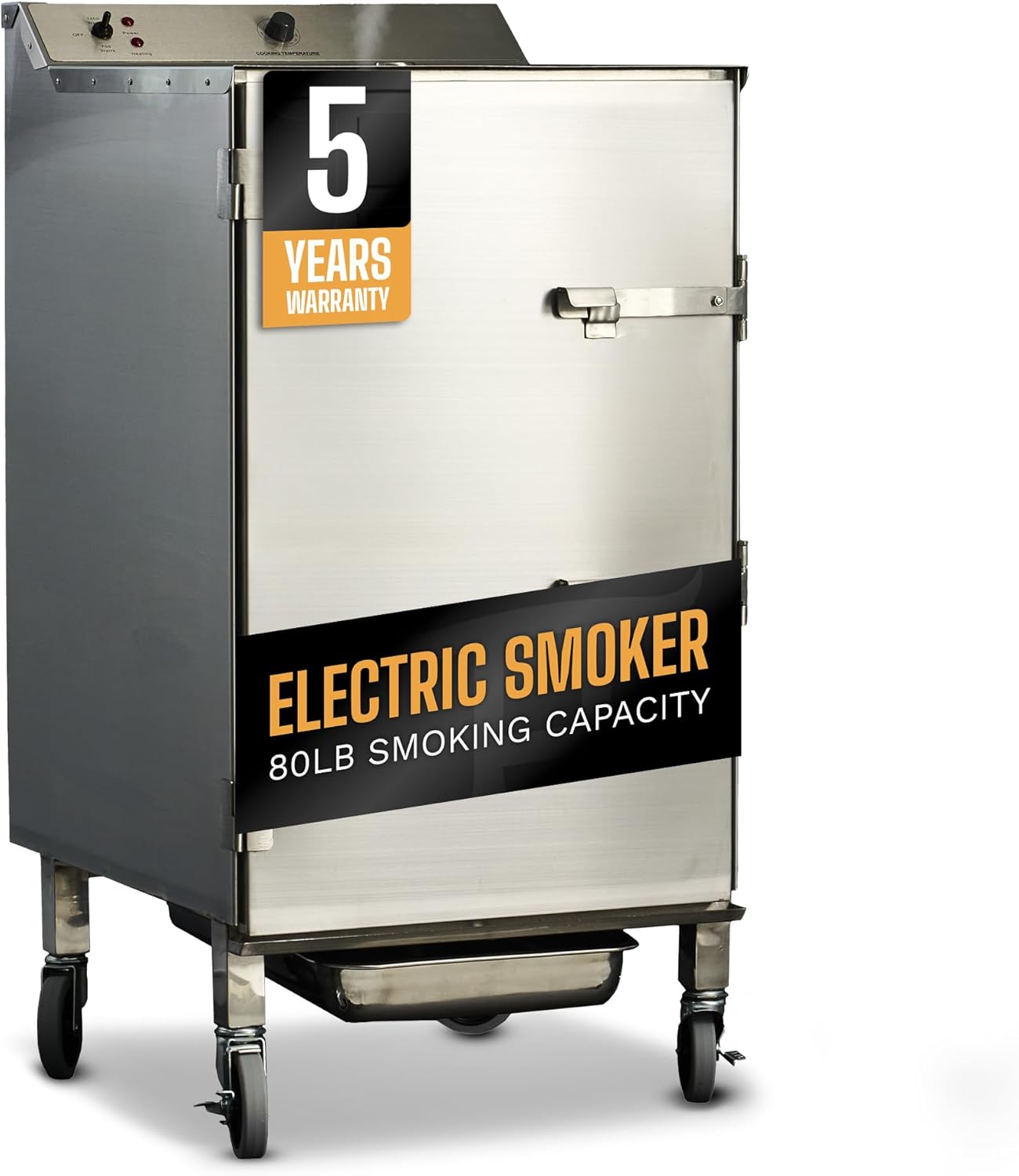 SmokinTex 'The XL' Series Electric Smoker - Largest Residential Meat Smoker Grill with Dual 700W Elements, 80 lbs. Capacity, Temperature Control, Stainless Steel