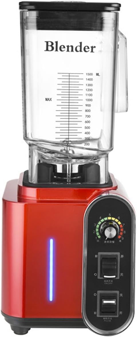 Smoothie Blender,2200W Multifunction Commercial Quiet Blender with Tea cup/milk cover cup/smoothie cup,1.5LProfessional Countertop Blender,Household Quiet Blender,for Puree, Crush Ice, Smoothies(Red)